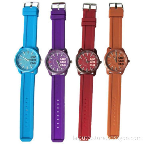 Stylish Silicone Watches, Nice Choice for Birthday Present for Ladies & Young Girls, Round ShapeNew